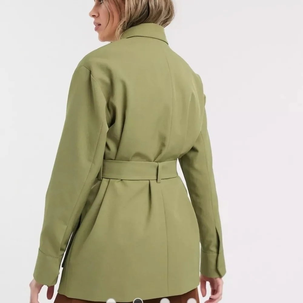 Topshop utility blazer in khaki olive size 2 - Picture 2 of 7